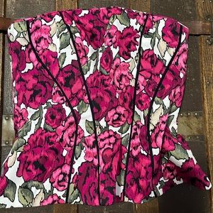 White House Black Market floral corset